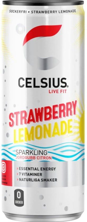 Ποτά δύναμης και ενέργειας Celsius Energy Drink Strawberry Lemonade 355ml