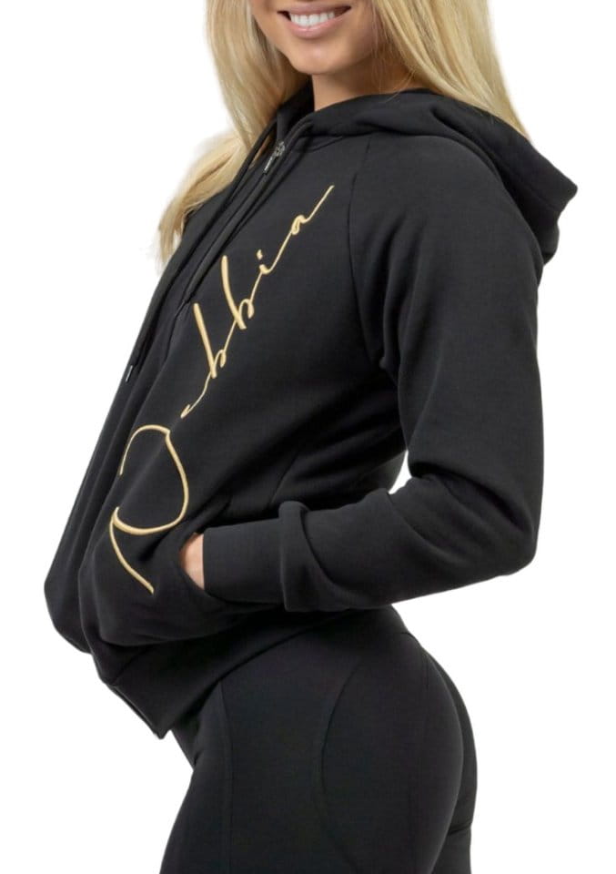 Φούτερ-Jacket με κουκούλα NEBBIA Women s Classic Zip-Up Hoodie INTENSE Signature Gold