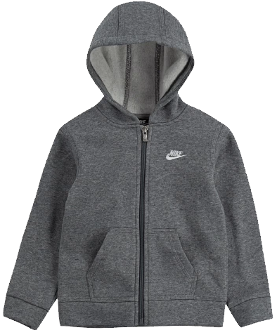 Φούτερ-Jacket με κουκούλα Nike Club Fleece Hoodie Kids Grey
