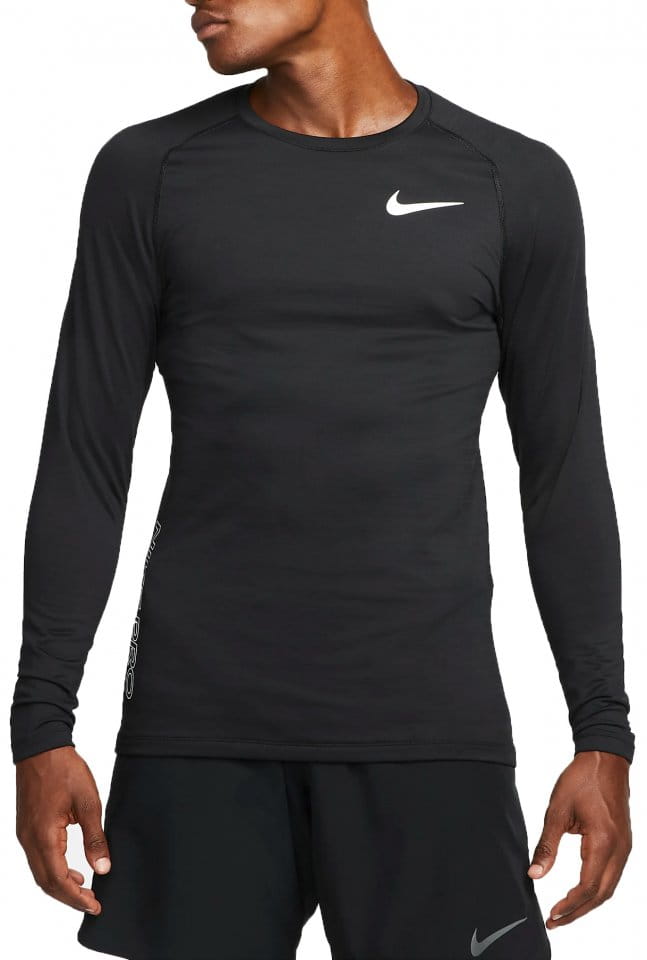 Μακρυμάνικη μπλούζα Nike Pro Warm Sweatshirt Schwarz F010