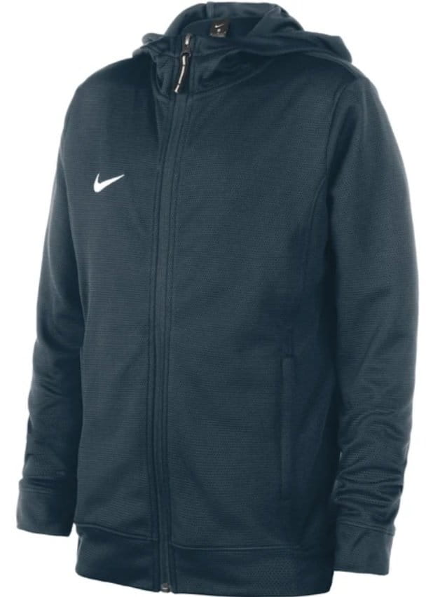 Φούτερ-Jacket με κουκούλα Nike YOUTH S TEAM BASKETBALL HOODIE FULL ZIP -OBSIDAN