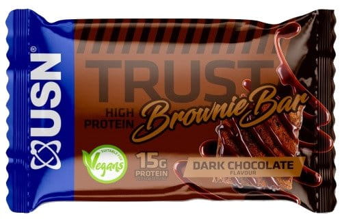 Vegan πρωτεϊνική μπάρα USN Trust 60g brownie μαύρη σοκολάτα